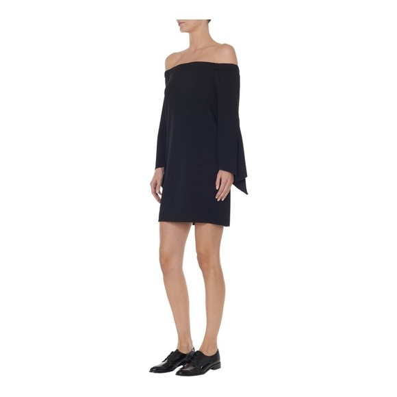 Tibi Structured Crepe Off-the-Shoulder Dress black - Picture 2 of 12